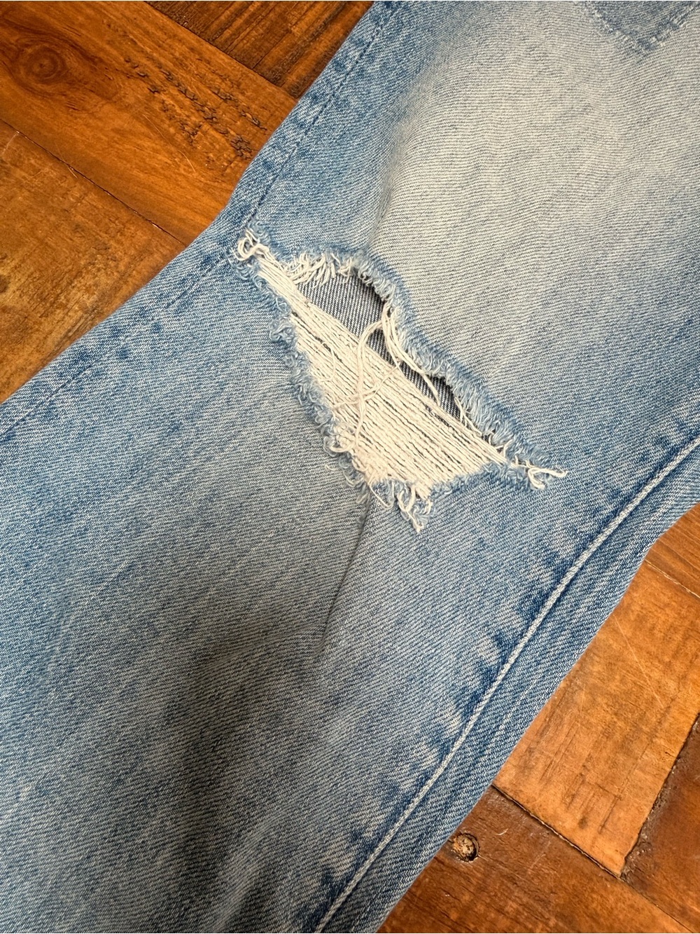 MOTHER The Inside Crop Step Fray Size 31 Modified Distressed Raw Hem Blue - Picture 7 of 12